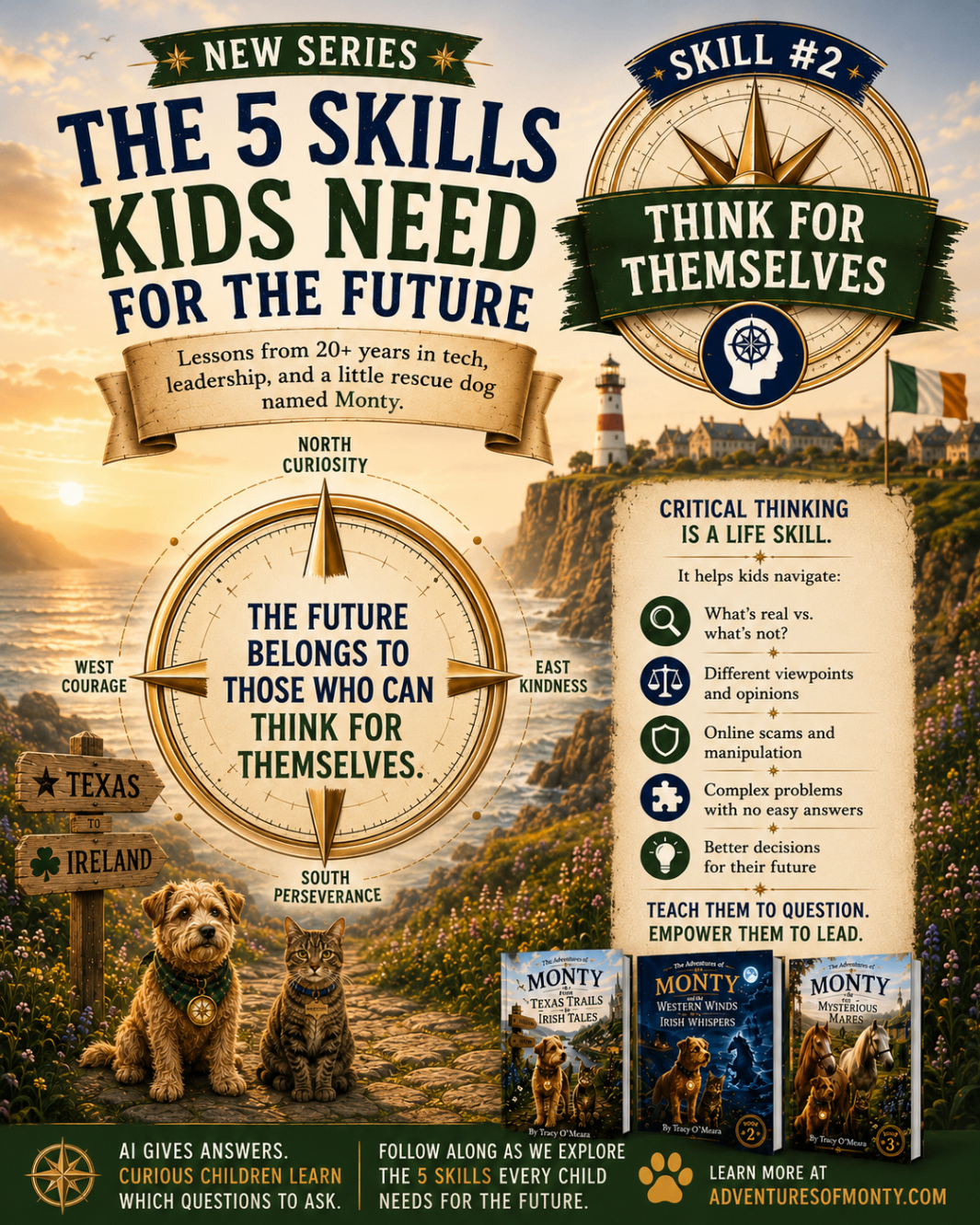 Think for themselves campaign artwork from The 5 Skills Kids Need for the Future series